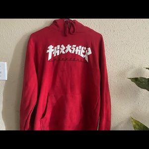 Red thrasher hoodie
